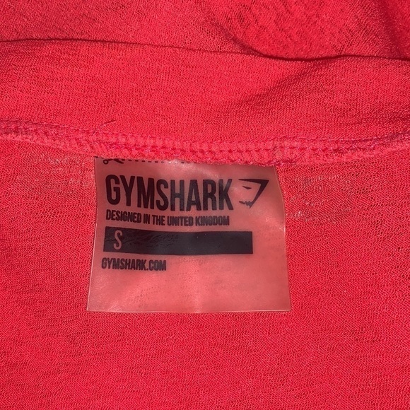 Gymshark Womens Red Coral Nikki Blackketter Care free Tee Shirt Top Size Small - Picture 7 of 8